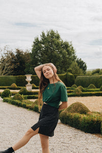 Mini star embroidered organic t-shirt.