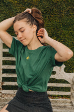 Load image into Gallery viewer, Mini star embroidered organic t-shirt.