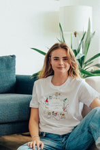 Load image into Gallery viewer, Crazy christmas cats embroidered t-shirt
