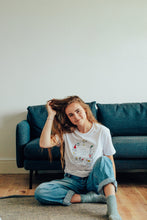 Load image into Gallery viewer, Crazy christmas cats embroidered t-shirt