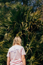 Load image into Gallery viewer, Hey have a nice day embroidered back with doodle bee on front sleeve t-shirt