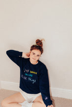 Load image into Gallery viewer, I just wanna make nice things embroidered sweater