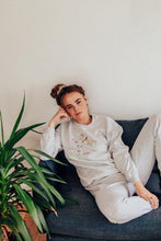 Load image into Gallery viewer, Festive lots of dinos embroidered sweater