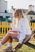 Load image into Gallery viewer, Embroidered bee sleeve sweater