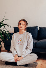 Load image into Gallery viewer, Festive lots of dinos embroidered sweater