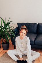 Load image into Gallery viewer, Festive lots of dinos embroidered sweater