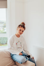 Load image into Gallery viewer, Crazy Christmas Cats embroidered sweater