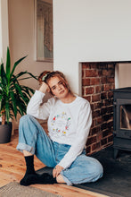 Load image into Gallery viewer, Crazy Christmas Cats embroidered sweater