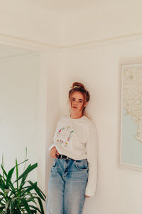 Crazy Christmas Cats embroidered sweater