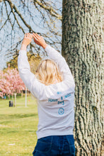 Load image into Gallery viewer, Embroidered hey have a nice day back sweater with today will be a good day reminder sleeve