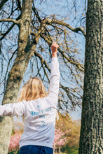 Load image into Gallery viewer, Embroidered hey have a nice day back sweater with today will be a good day reminder sleeve