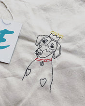 Load image into Gallery viewer, Queen bea embroidered tote bag