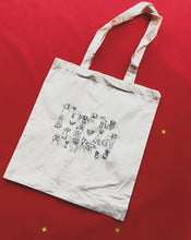 Load image into Gallery viewer, Doodle dog embroidered tote bag