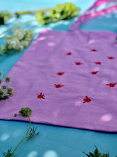 Load image into Gallery viewer, Lots of bees embroidered tote bag