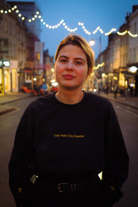 Cosy rainy day embroidered sweater