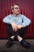 Load image into Gallery viewer, Mini smiley stop worrying embroidered sweater