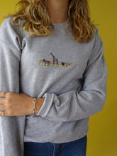 Load image into Gallery viewer, Animal colour block embroidered sweater