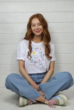 Load image into Gallery viewer, Embroidered Spring Cats are my Favourite T-shirt