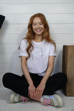 Load image into Gallery viewer, Dogs are my favourite people embroidered Organic t-shirt.