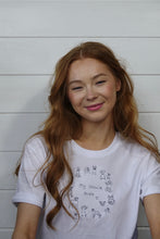 Load image into Gallery viewer, Dogs are my favourite people embroidered Organic t-shirt.