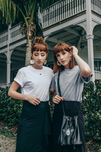 Mini bee embroidered organic t-shirt.