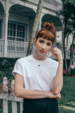 Load image into Gallery viewer, Mini bee embroidered organic t-shirt.