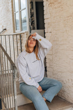 Load image into Gallery viewer, Cosy rainy day embroidered sweater