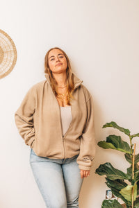 Embroidered full length sleeve fleece