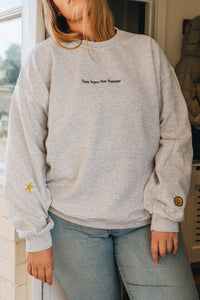 Cosy rainy day embroidered sweater