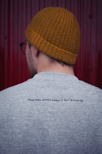 Mini smiley stop worrying embroidered sweater