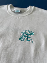 Load image into Gallery viewer, floral bee initial heart sleeve sweater