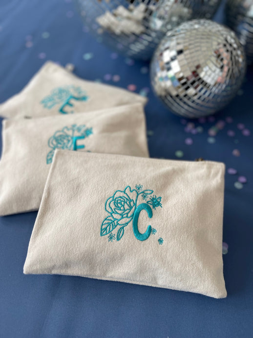 Cute initial pouch