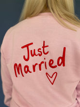 Load image into Gallery viewer, Just married sweater with custom sleeve