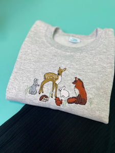 Embroidered Woodland Animals sweater