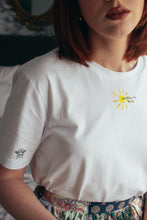 Load image into Gallery viewer, Everything will be ok slogan and embroidered sun t-shirt