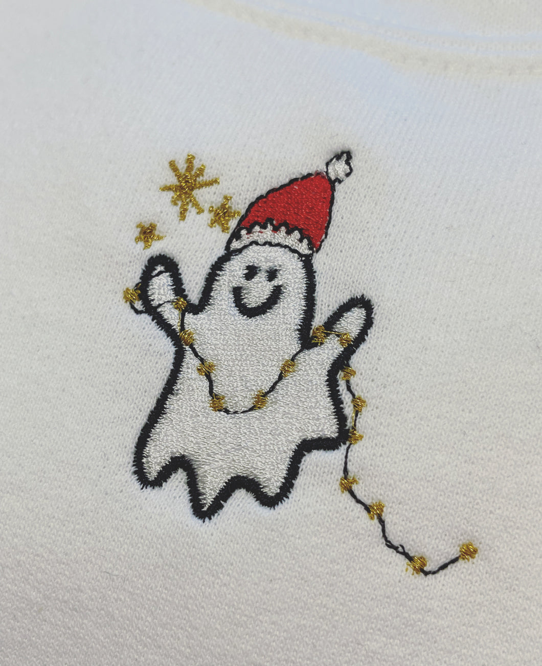 Simon the extremely festive ghost t-shirt