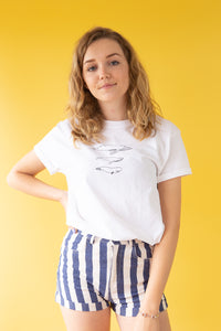 Whale embroidered organic t-shirt