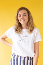 Load image into Gallery viewer, Whale embroidered organic t-shirt