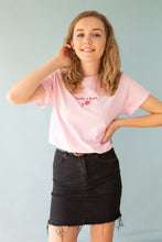 Load image into Gallery viewer, T-shirt with thanks a bunch slogan embroidery