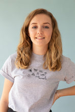 Load image into Gallery viewer, Stop buggin me slogan embroidered organic t-shirt