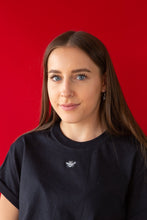 Load image into Gallery viewer, Mini bee embroidered organic t-shirt.