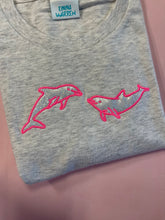 Load image into Gallery viewer, Holographic Dolphin Embroidered t-shirt