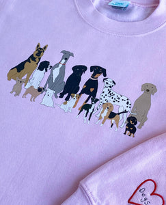 Printed multi dog sweater