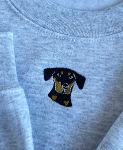 Embroidered Bea the doberman Sweater
