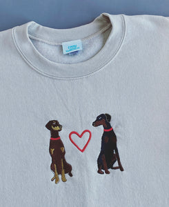 Doberman Embroidered Sweater