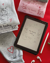 Load image into Gallery viewer, My favourite people Cat embroidery embroidered organic t-shirt.