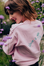 Load image into Gallery viewer, Have a nice day and daisy embroidered slogan sweater