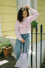 Load image into Gallery viewer, Lots of bees embroidered tote bag