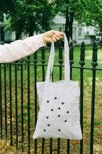 Load image into Gallery viewer, Lots of bees embroidered tote bag