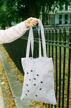 Load image into Gallery viewer, Lots of bees embroidered tote bag